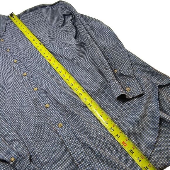 Ralph Lauren Men's XLT Shirt Button Down Blue Red Tattersall Plaid Casual - Picture 2 of 6